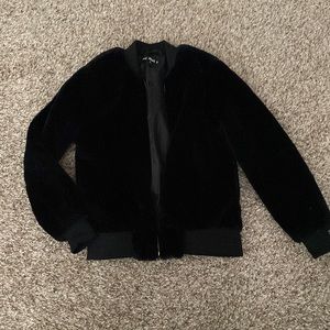 Cozy furry black jacket!